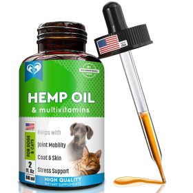 Hemp Oil Drops for Pets – Calming, Pain Relief, and Natural Wellness Supplement