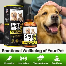 Hemp and Salmon Oil for Dogs – Omega 3 6 9 Skin & Coat Health Supplement