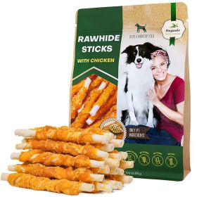 Dog Sticks Wrapped with Chicken – Natural Chew Treats for Training Dogs