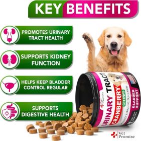 Dog Urinary Treatment Cranberry Supplement – Bladder Control & UTI Support Chews