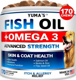 Yuma's Fish Oil + Omega 3 Advanced Strength for Dogs - Skin & Coat Health