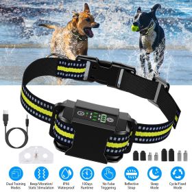 Dog Bark Collar with Rechargeable Battery - Waterproof, Beep, Vibration, and Static Training Modes