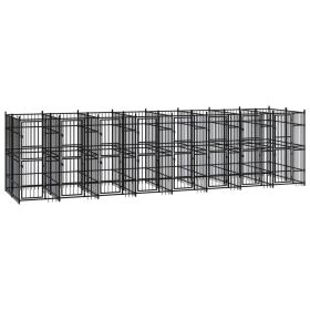 Outdoor Dog Kennel Steel - 158.8 ft² Secure Playpen