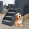 Folding 4-Step Dog Stairs - Dark Gray