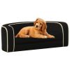 Foldable Black Dog Sofa with Washable Plush Cushion (28.7"x26.4"x10.2")