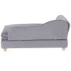 VEVOR Pet Sofa - Soft Velvety Dog Couch for Large Dogs & Cats (Gray, 110 lbs Capacity)