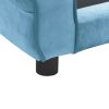 Turquoise Dog Sofa - Plush (28.3"x17.7"x11.8")