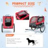 Dog Bike Trailer - Foldable Pet Cart with 3 Entrances for Travel