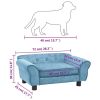 Turquoise Dog Sofa - Plush (28.3"x17.7"x11.8")