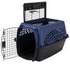 24" Hard-Sided Plastic Cat & Dog Kennel - 2-Door Topload (Blue)