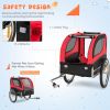 Dog Bike Trailer - Foldable Pet Cart with 3 Entrances for Travel