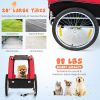 Dog Bike Trailer - Foldable Pet Cart with 3 Entrances for Travel