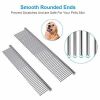 2 Pack Dog Combs with Rounded Ends - Stainless Steel Grooming Tool for Cats & Dogs