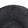 Dark Gray Plush Dog Sofa – 27.2"x19.3"x15.7" Cozy Pet Couch