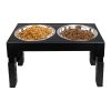 Adjustable Elevated Dog Bowls – 6 Heights Foldable Double Feeder for Small to Large Dogs