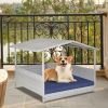 Wicker Dog House (Waterproof Roof & Washable Cushion Cover)