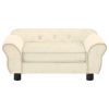 Cream Dog Sofa - Plush (28.3"x17.7"x11.8")