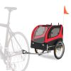 Dog Bike Trailer - Foldable Pet Cart with 3 Entrances for Travel