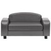 Gray Faux Leather Dog Sofa - 31.5"x19.7"x15.7"