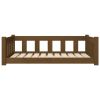 Honey Brown Solid Wood Pine Dog Bed - 37.6"x25.8"x11"