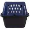 24" Hard-Sided Plastic Cat & Dog Kennel - 2-Door Topload (Blue)