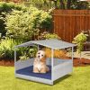 Wicker Dog House (Waterproof Roof & Washable Cushion Cover)