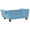 Turquoise Dog Sofa - Plush (28.3"x17.7"x11.8")