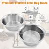 Dog Bowl Stand with 2 Stainless Steel Food & Water Bowls