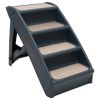 Folding 4-Step Dog Stairs - Dark Gray