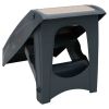 Folding 4-Step Dog Stairs - Dark Gray