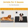 Reversible Fleece Dog Bed Mat for Joint Relief (M Size)