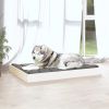 White Solid Wood Pine Dog Bed (40"x29.1"x3.5")