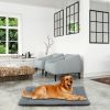 Reversible Fleece Dog Bed Mat for Joint Relief (L Size)