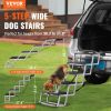 VEVOR Dog Stair for Cars (5-Step Folding Dog Steps, Aluminum, 150 lbs Capacity)