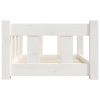 White Solid Wood Pine Dog Bed (21.9"x17.9"x11")