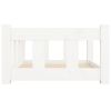 White Solid Wood Pine Dog Bed (25.8"x19.9"x11")