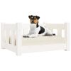 White Solid Wood Pine Dog Bed (21.9"x17.9"x11")