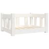 White Solid Wood Pine Dog Bed (21.9"x17.9"x11")