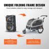 VEVOR Dog Bike Trailer (2-in-1 Stroller & Bicycle Carrier, 88 lbs Capacity)