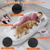 Large Foldable Human-Sized Dog Bed with Pillow & Blanket