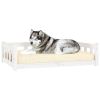 White Solid Wood Pine Dog Bed (41.5"x29.7"x11")