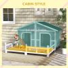 Gray & White Dog House - Outdoor Weatherproof Shelter