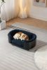 Scandinavian Style Elevated Dog Bed with Solid Wood Legs & Cashmere Cushion (Small Size)