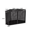 47.24" Spacious Dog Cage with Tempered Glass - Black