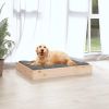 Solid Wood Pine Dog Bed (28.1"x21.3"x3.5")