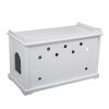 Wood Cat Washroom Bench with Ventilated Holes