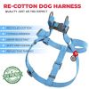 Eco-Friendly Reflective Cotton Dog Harness for Medium and Large Dogs (L Size: 27-35 inches, Blue)