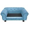 Turquoise Dog Sofa - Plush (28.3"x17.7"x11.8")