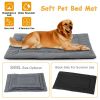 Comfortable Fleece Dog Bed Mat - Reversible Crate Carpet (S Size)