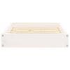 White Solid Wood Pine Dog Bed - 20.3" x 17.3" x 3.5", Minimalist Design